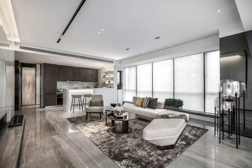 湛江市方圓云山詩意輕奢風(fēng)格四居室裝修案例