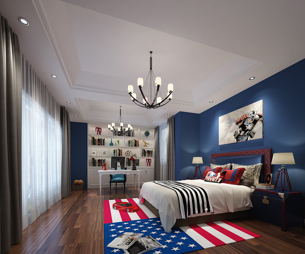 裝修公司現(xiàn)代簡約風格別墅裝修效果圖-次臥 裝修公司現(xiàn)代簡約風格別墅裝修效果圖-次臥