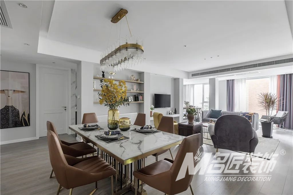 裝修案例輕奢風格室內(nèi)裝修效果圖-餐廳 裝修案例輕奢風格室內(nèi)裝修效果圖-餐廳