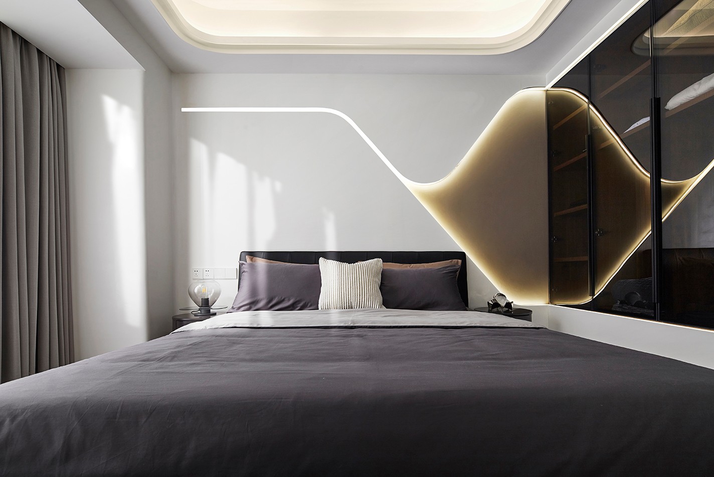 現(xiàn)代簡約風(fēng)格室內(nèi)設(shè)計(jì)家裝案例-臥室 現(xiàn)代簡約風(fēng)格室內(nèi)設(shè)計(jì)家裝案例-臥室