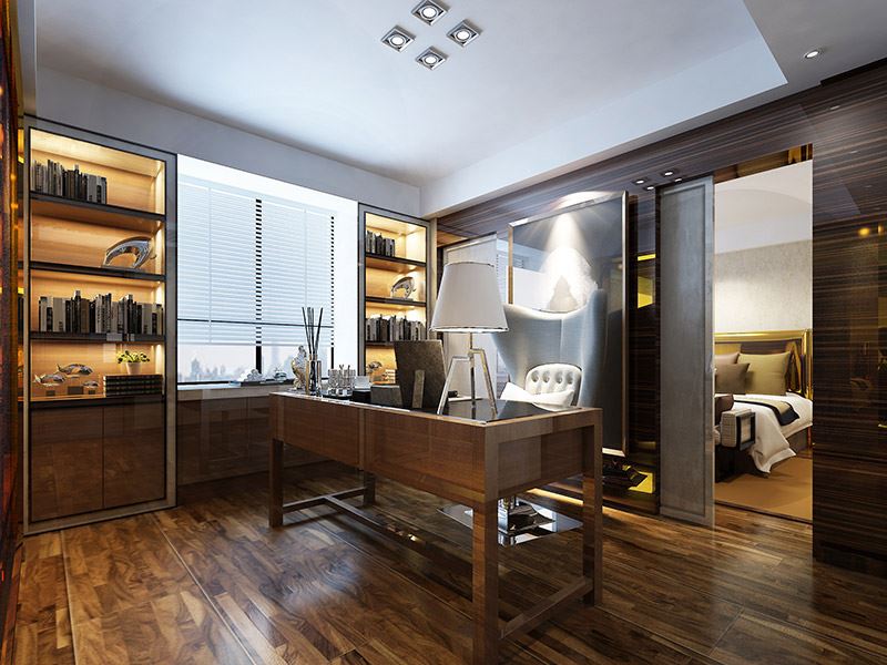 常州市御城商住樓輕奢風(fēng)格三居室裝修案例