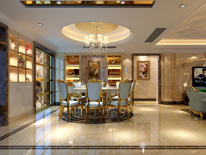 佛山市保利清能和府歐式風(fēng)格四居室裝修案例