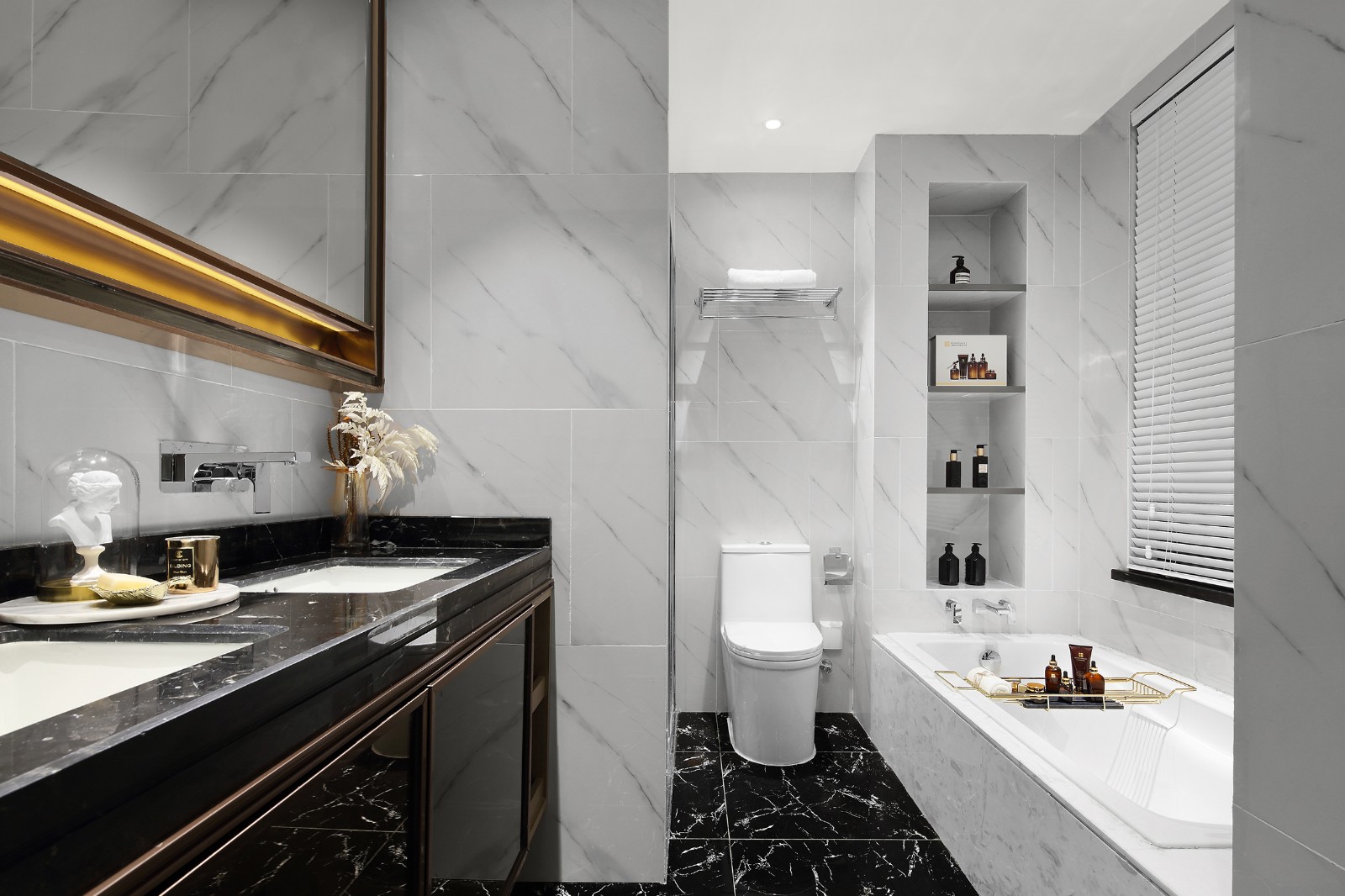 港式輕奢風格室內(nèi)設計家裝案例-衛(wèi)生間