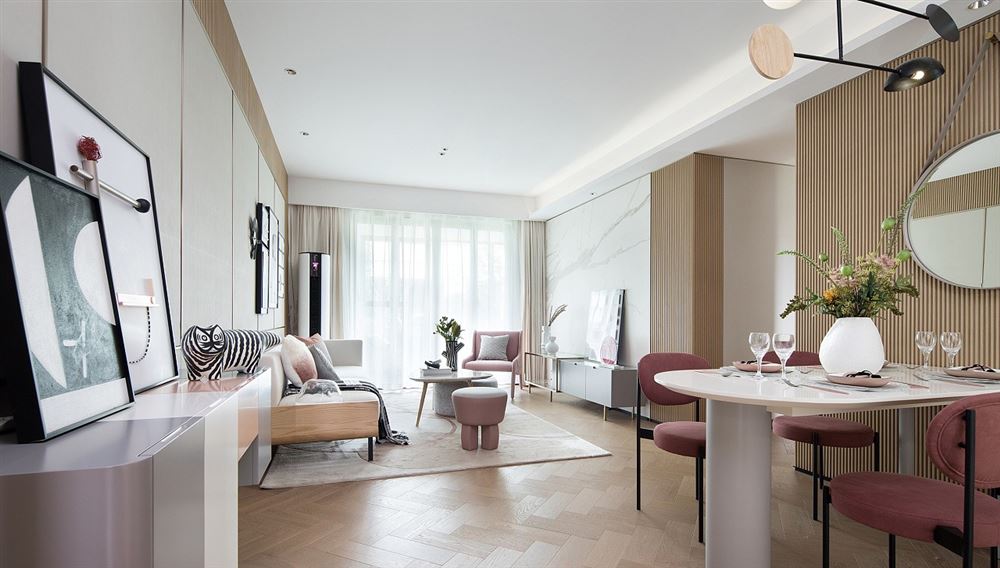 佛山市招商曦岸現(xiàn)代風(fēng)格三居室裝修案例