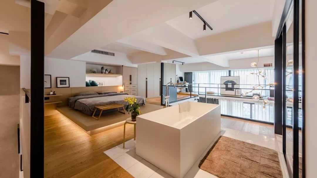 裝修公司現(xiàn)代輕奢風格復式裝修效果圖-臥室 裝修公司現(xiàn)代輕奢風格復式裝修效果圖-臥室