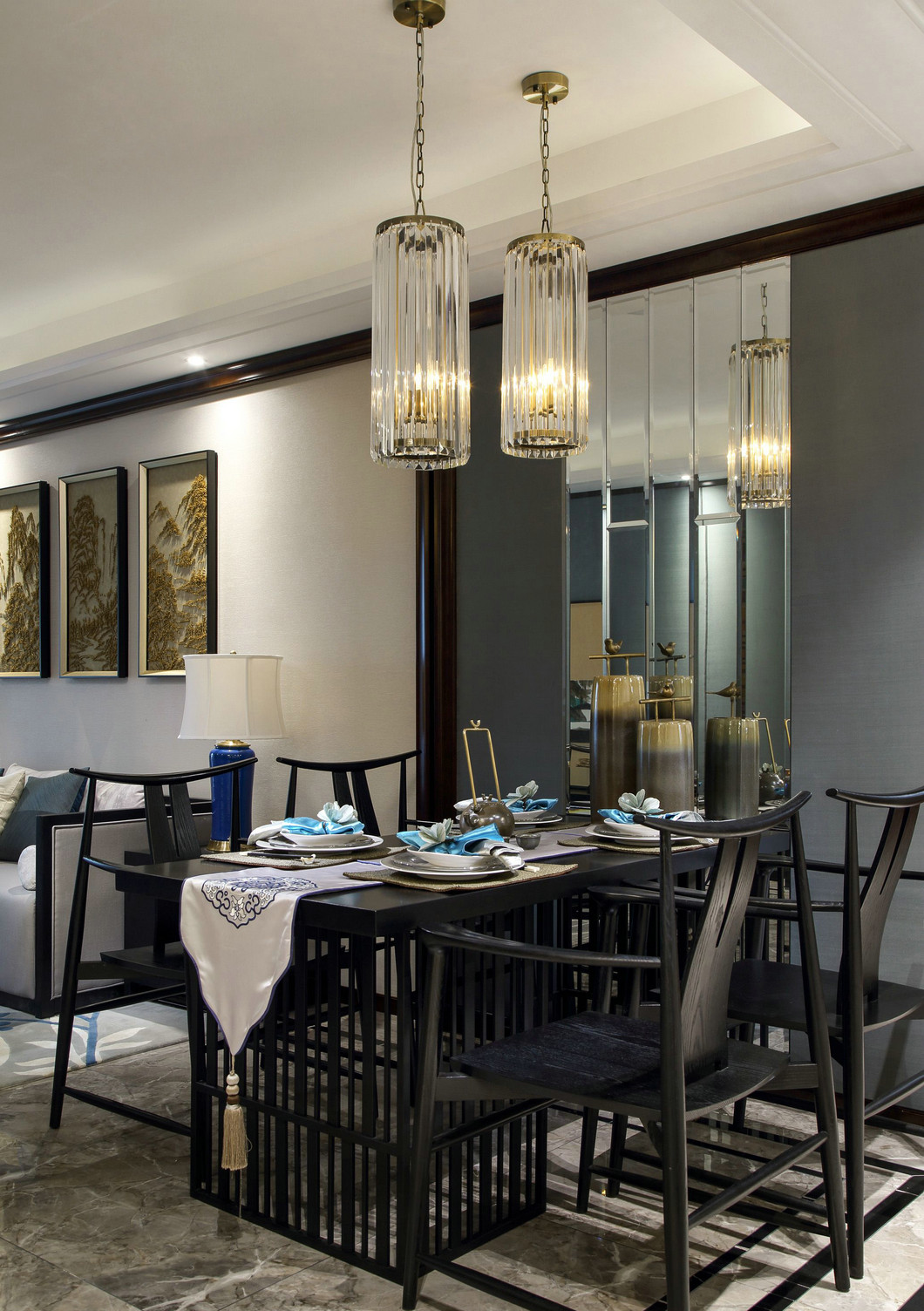 新中式風(fēng)格室內(nèi)設(shè)計(jì)家裝案例-餐廳 新中式風(fēng)格室內(nèi)設(shè)計(jì)家裝案例-餐廳