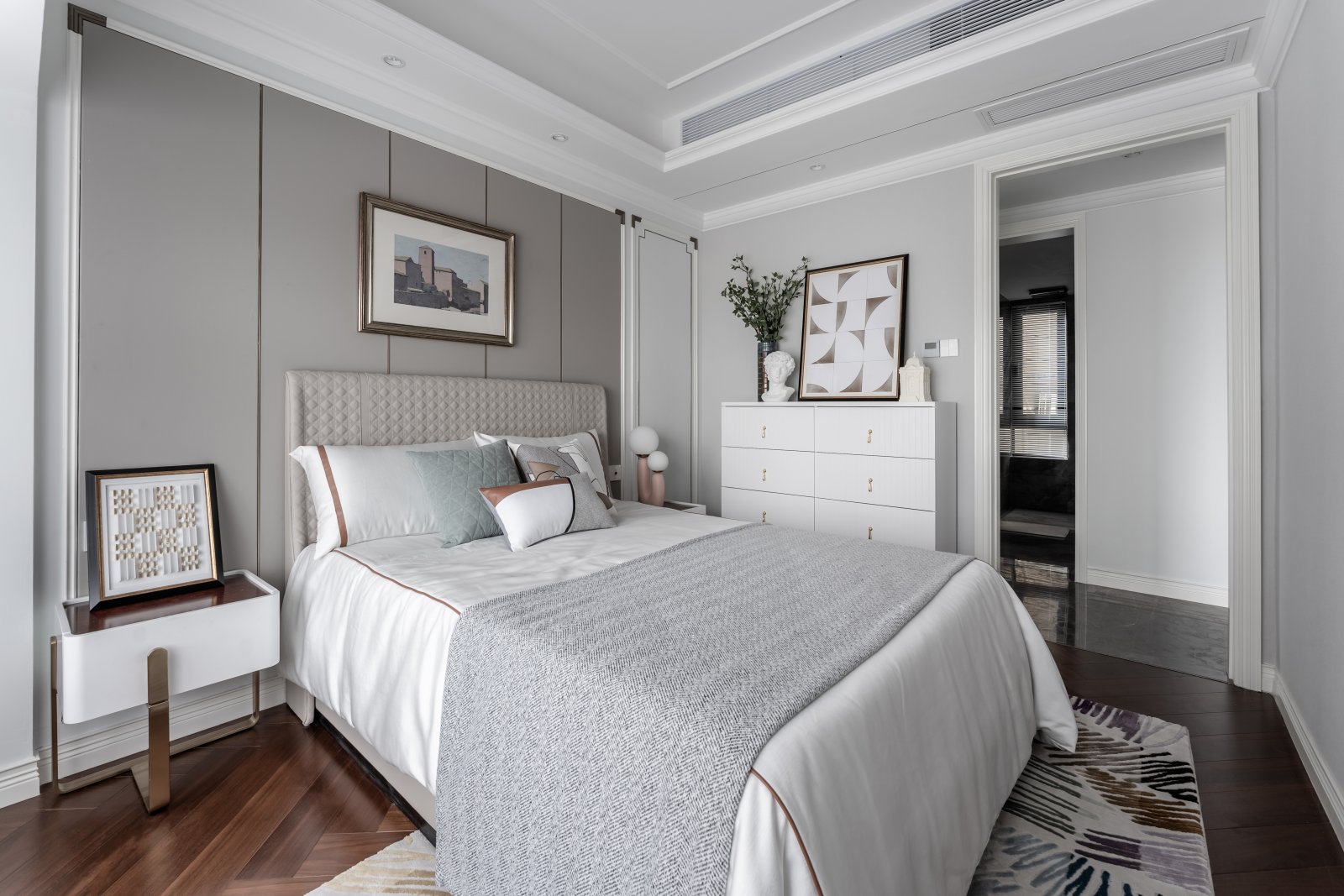 簡(jiǎn)歐輕奢風(fēng)格室內(nèi)設(shè)計(jì)家裝案例-次臥 簡(jiǎn)歐輕奢風(fēng)格室內(nèi)設(shè)計(jì)家裝案例-次臥