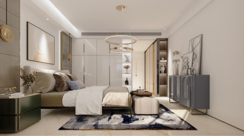 現(xiàn)代輕奢風(fēng)格家裝設(shè)計室內(nèi)裝修效果圖-臥室 現(xiàn)代輕奢風(fēng)格家裝設(shè)計室內(nèi)裝修效果圖-臥室