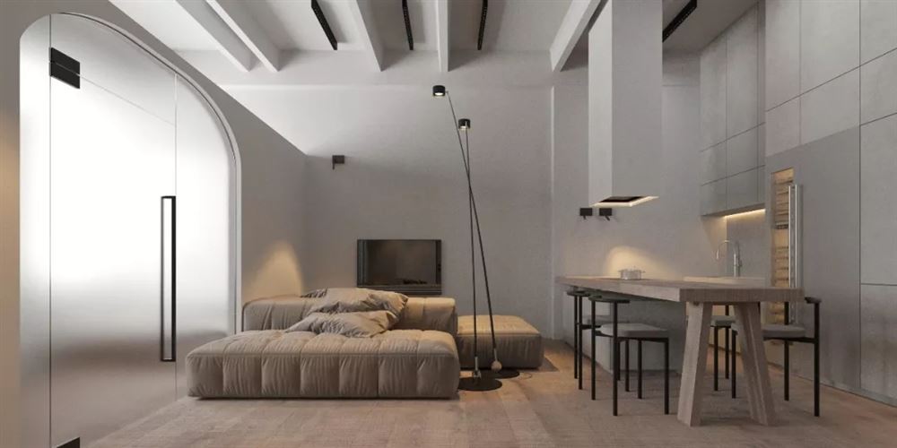 佛山市旭輝恒基鉑仕灣現(xiàn)代簡約風格三居室裝修案例