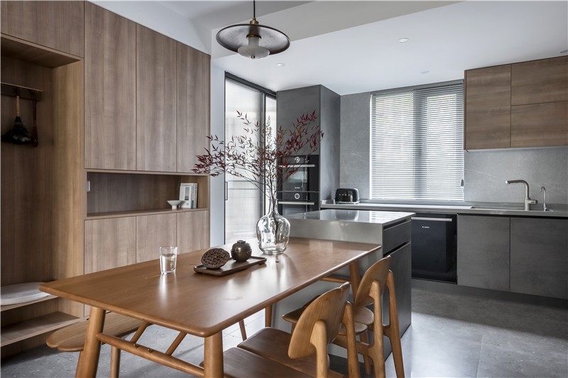 裝修案例北歐原木風(fēng)格室內(nèi)裝修效果圖-餐廚廳 裝修案例北歐原木風(fēng)格室內(nèi)裝修效果圖-餐廚廳