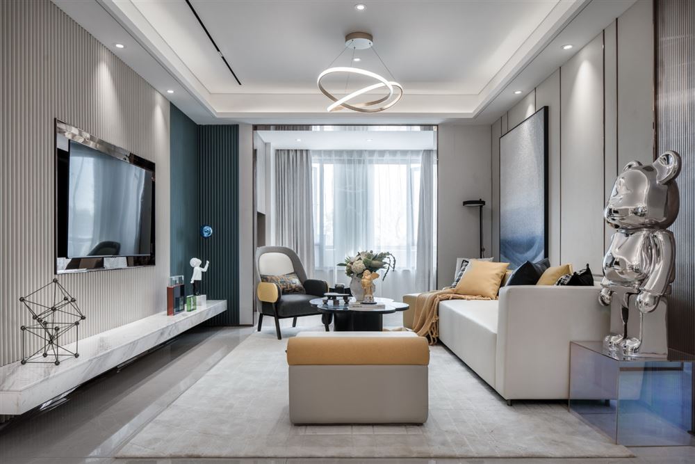 佛山市越秀閱湖臺(tái)現(xiàn)代簡約風(fēng)格三居室裝修案例