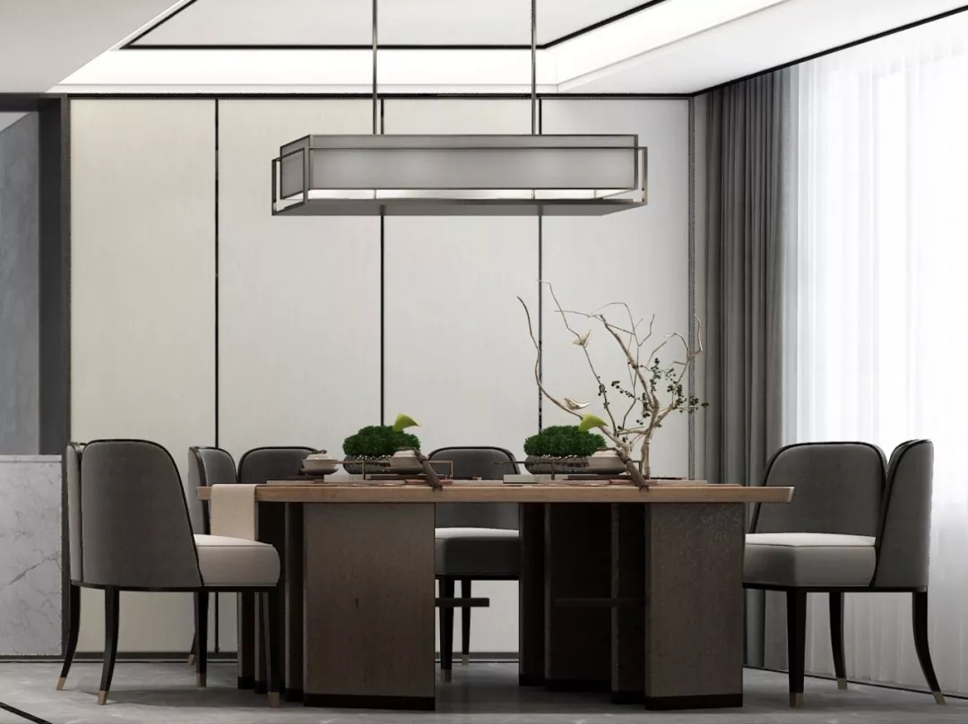 裝修案例新中式風(fēng)格室內(nèi)裝修效果圖-餐廳 裝修案例新中式風(fēng)格室內(nèi)裝修效果圖-餐廳