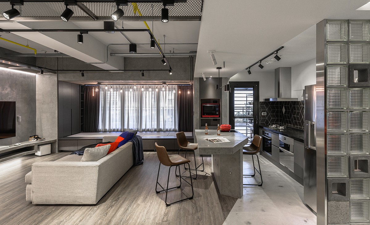 現(xiàn)代工業(yè)風(fēng)格家裝設(shè)計室內(nèi)裝修效果圖-客餐廳 現(xiàn)代工業(yè)風(fēng)格家裝設(shè)計室內(nèi)裝修效果圖-客餐廳