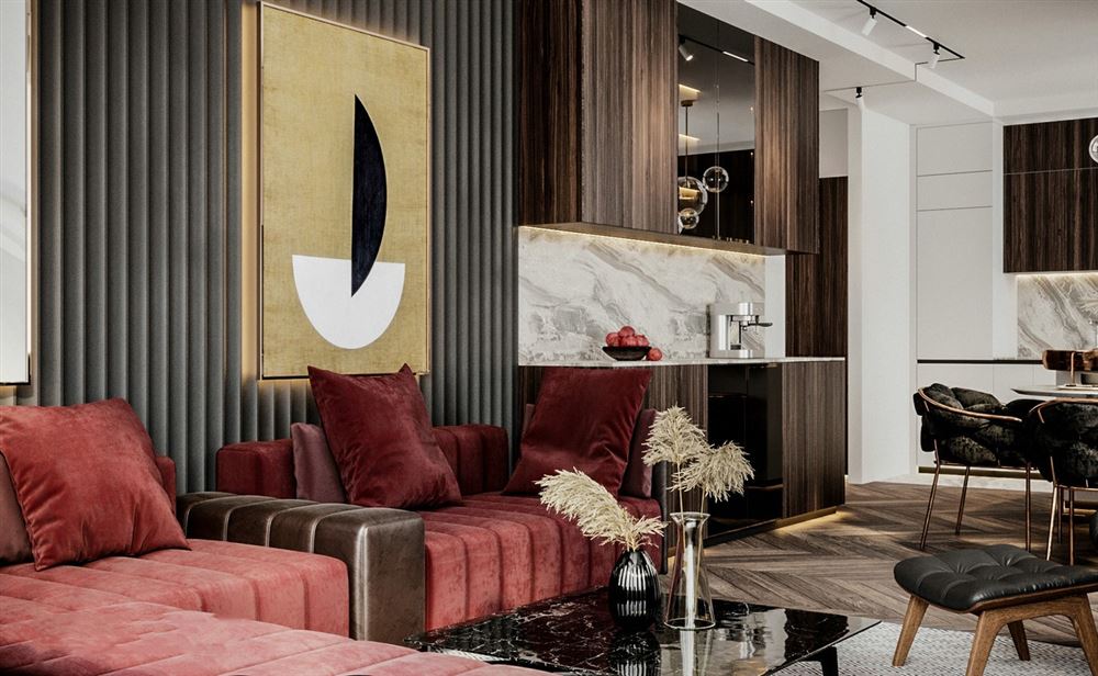 江門市美的公園天下輕奢風(fēng)格三居室裝修案例