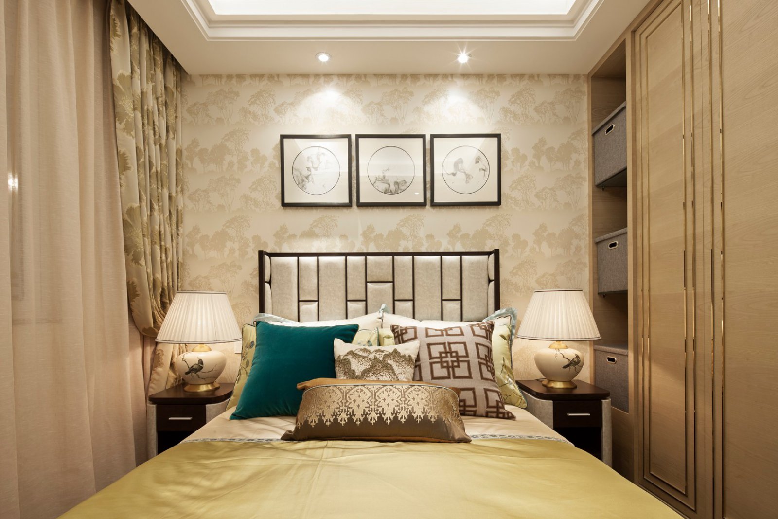 新中式風(fēng)格家裝設(shè)計室內(nèi)裝修效果圖-臥室 新中式風(fēng)格家裝設(shè)計室內(nèi)裝修效果圖-臥室