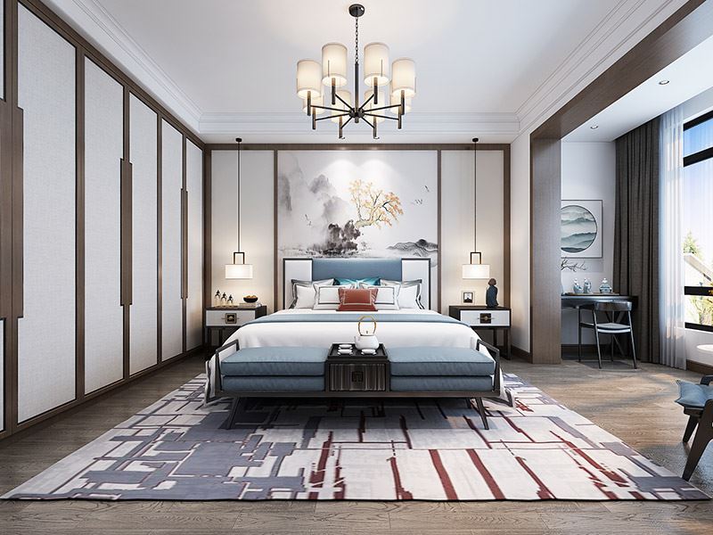 楚雄彝族自治州北浦嘉園新中式風(fēng)格別墅裝修案例