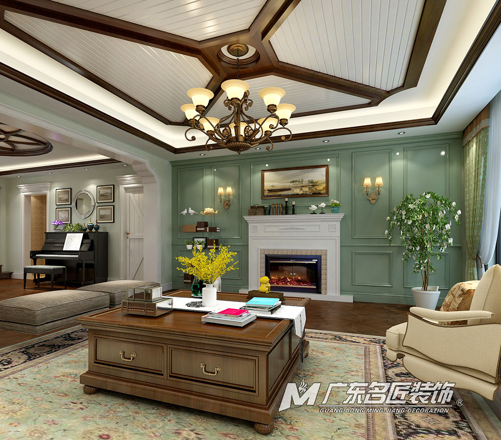 九號(hào)別墅410平米美式鄉(xiāng)村風(fēng)格裝修案例-負(fù)一樓客廳 九號(hào)別墅410平米美式鄉(xiāng)村風(fēng)格裝修案例-負(fù)一樓客廳