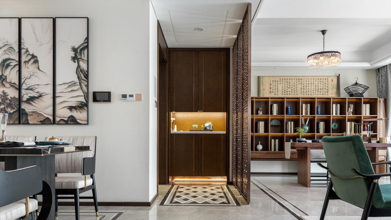 新中式風(fēng)格室內(nèi)設(shè)計家裝案例-玄關(guān) 新中式風(fēng)格室內(nèi)設(shè)計家裝案例-玄關(guān)