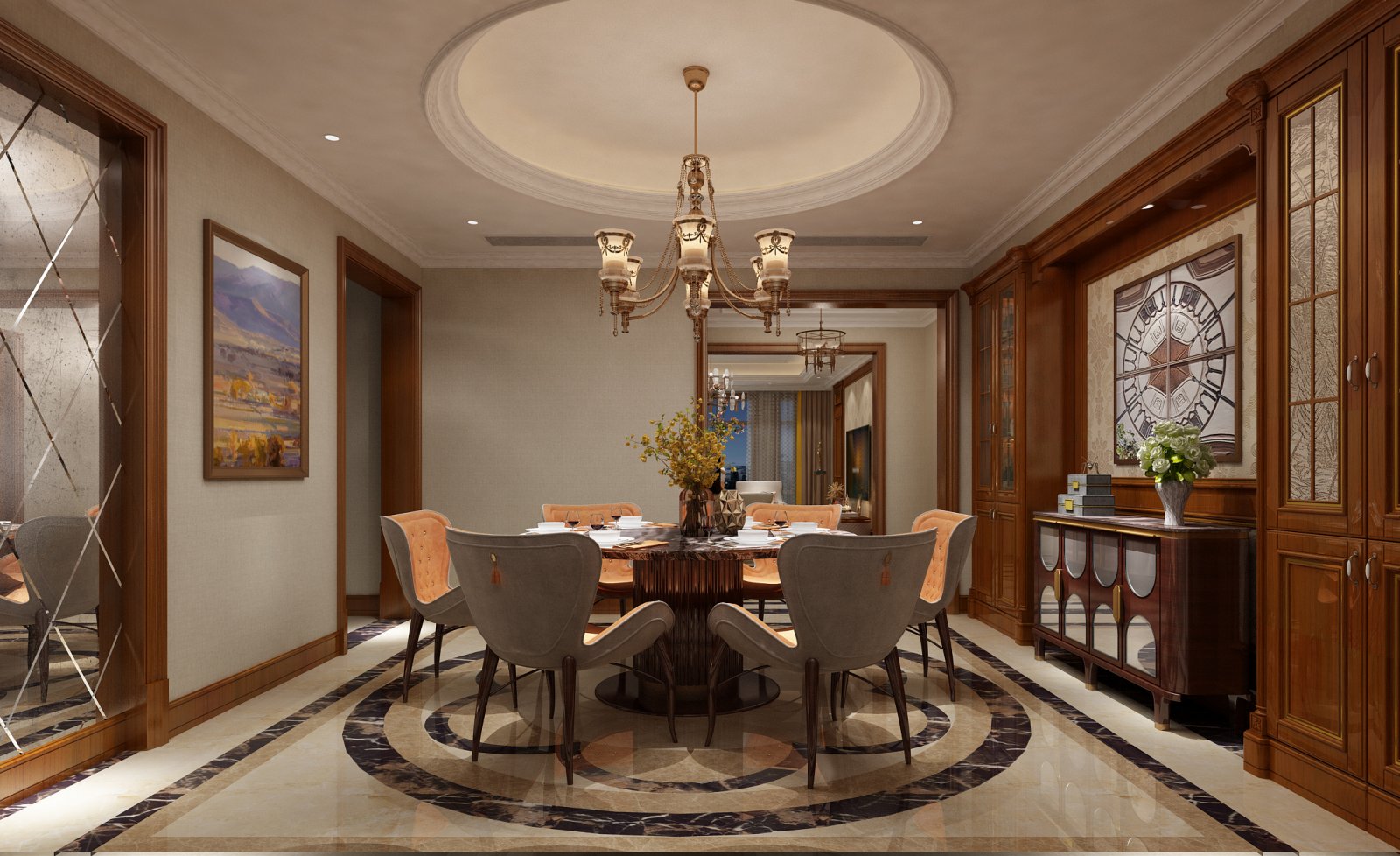 裝修案例歐式風格室內(nèi)裝修效果圖-餐廳 裝修案例歐式風格室內(nèi)裝修效果圖-餐廳