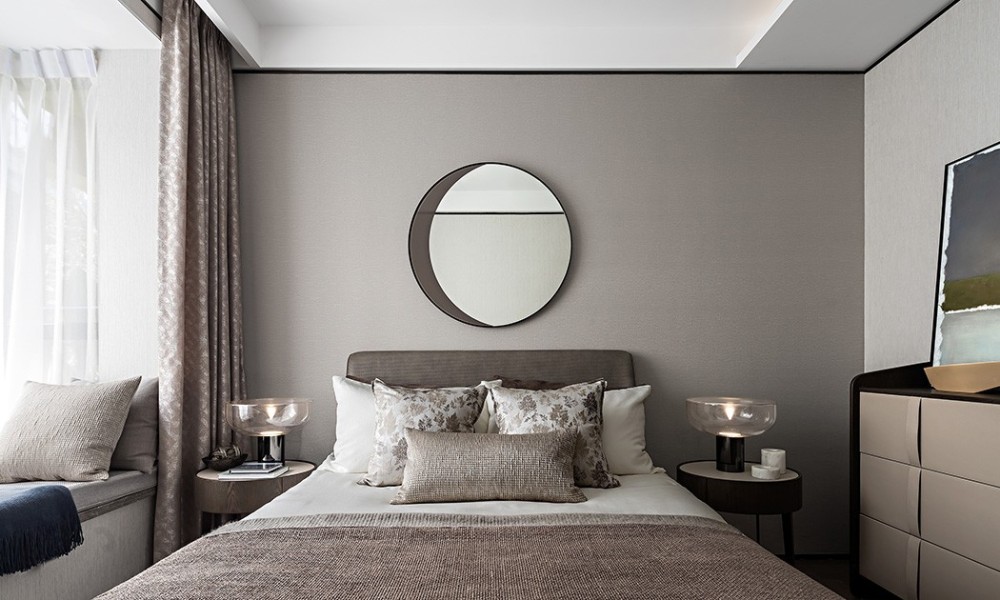 輕奢高級灰風格室內家裝案例效果圖-次臥 輕奢高級灰風格室內家裝案例效果圖-次臥