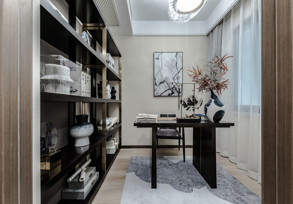 新中式風格室內設計家裝案例-書房 新中式風格室內設計家裝案例-書房