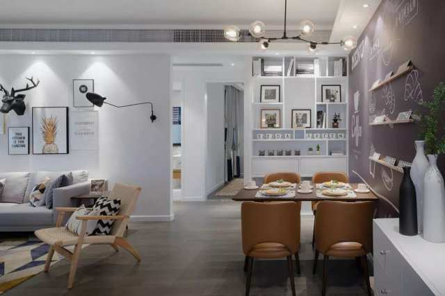 廣州裝修公司北歐風格室內(nèi)裝修效果圖-餐廳 廣州裝修公司北歐風格室內(nèi)裝修效果圖-餐廳