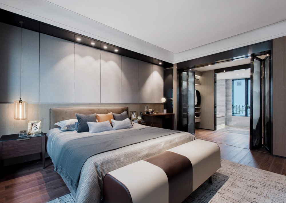 現(xiàn)代簡約風格室內(nèi)設(shè)計家裝案例-主臥 現(xiàn)代簡約風格室內(nèi)設(shè)計家裝案例-主臥