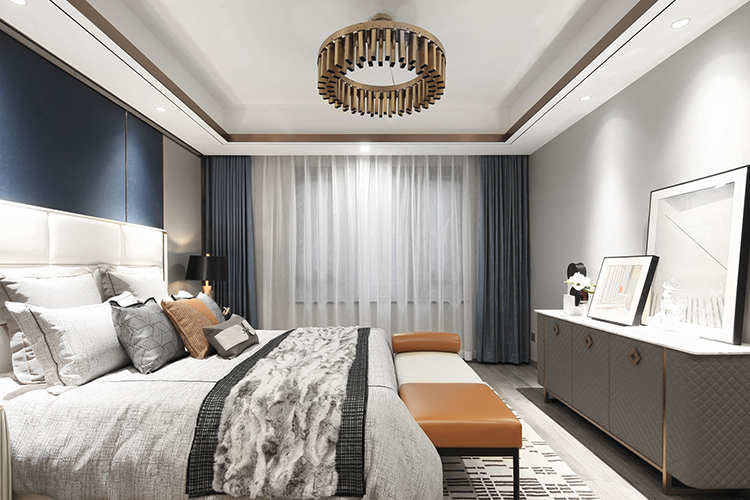 港式輕奢風格室內(nèi)設計家裝案例-臥室