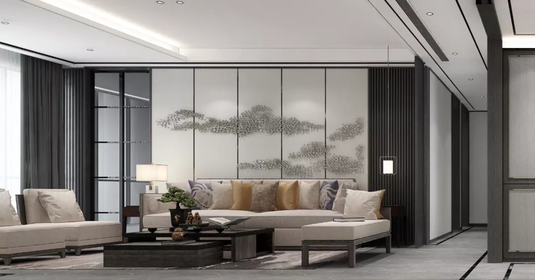 裝修案例新中式風(fēng)格室內(nèi)裝修效果圖-客廳 裝修案例新中式風(fēng)格室內(nèi)裝修效果圖-客廳