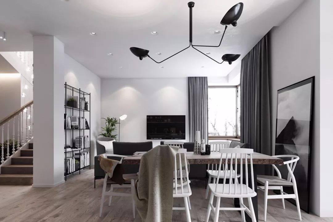 佛山裝修公司現(xiàn)代極簡風(fēng)格復(fù)式裝修效果圖-餐廳 佛山裝修公司現(xiàn)代極簡風(fēng)格復(fù)式裝修效果圖-餐廳