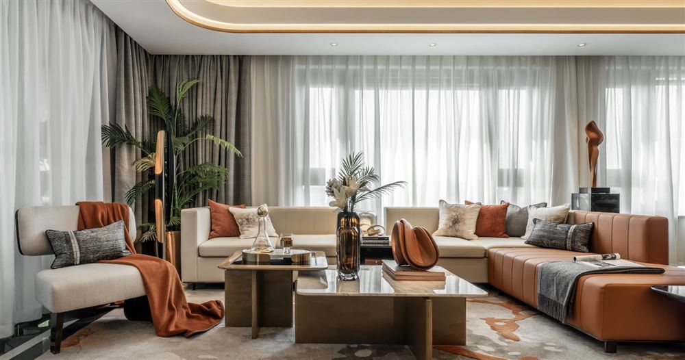 曲靖市贏城世家輕奢風(fēng)格四居室裝修案例