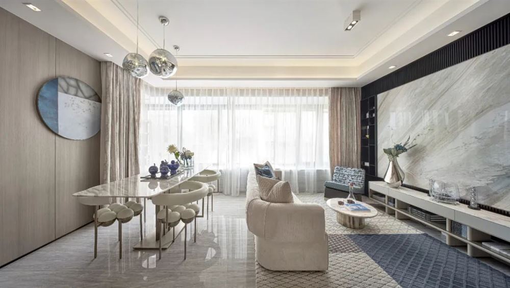 佛山市廣佛新世界花園洋房現(xiàn)代簡約風格四居室裝修案例