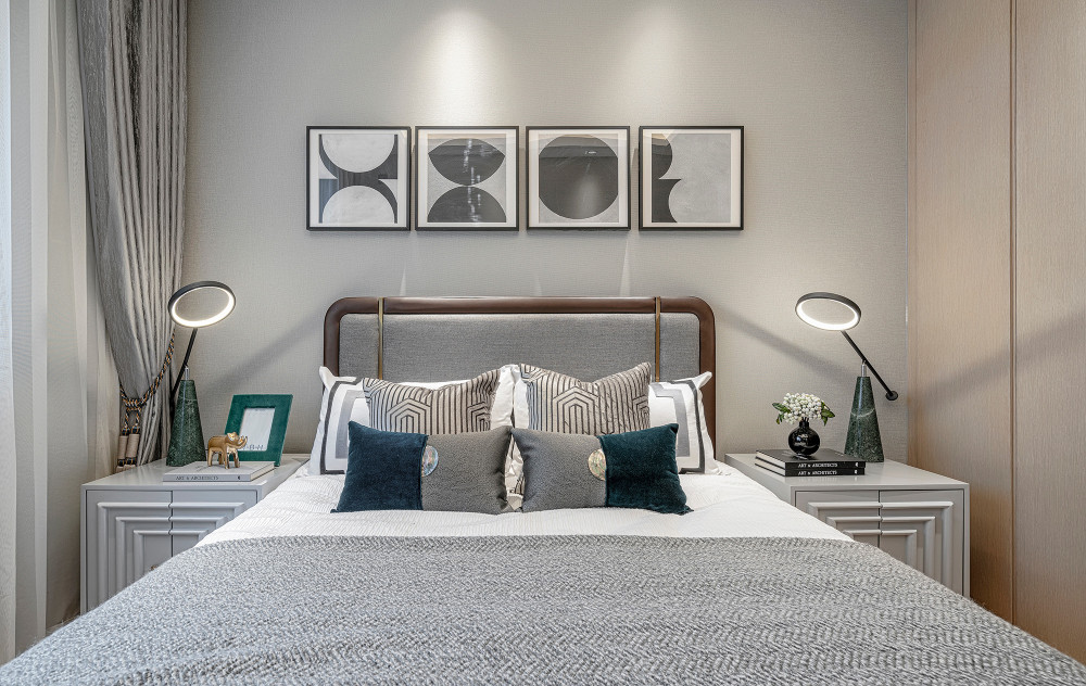 北歐輕奢風格室內(nèi)家裝案例效果圖-臥室 北歐輕奢風格室內(nèi)家裝案例效果圖-臥室