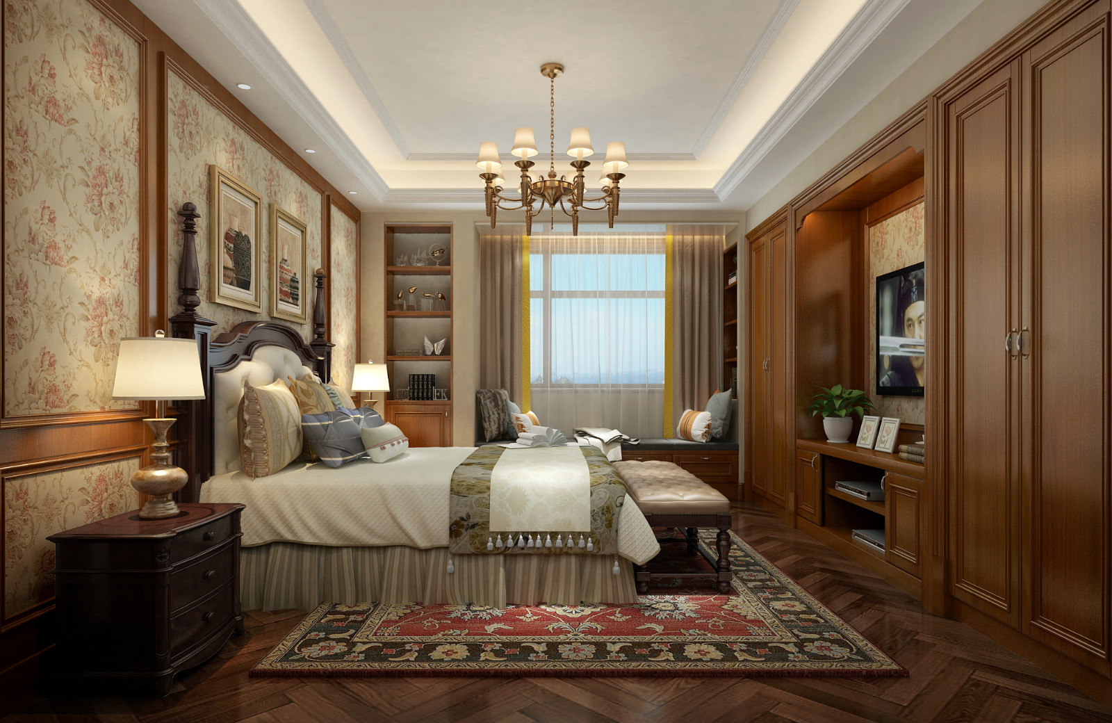 裝修案例歐式風格室內(nèi)裝修效果圖-臥室 裝修案例歐式風格室內(nèi)裝修效果圖-臥室
