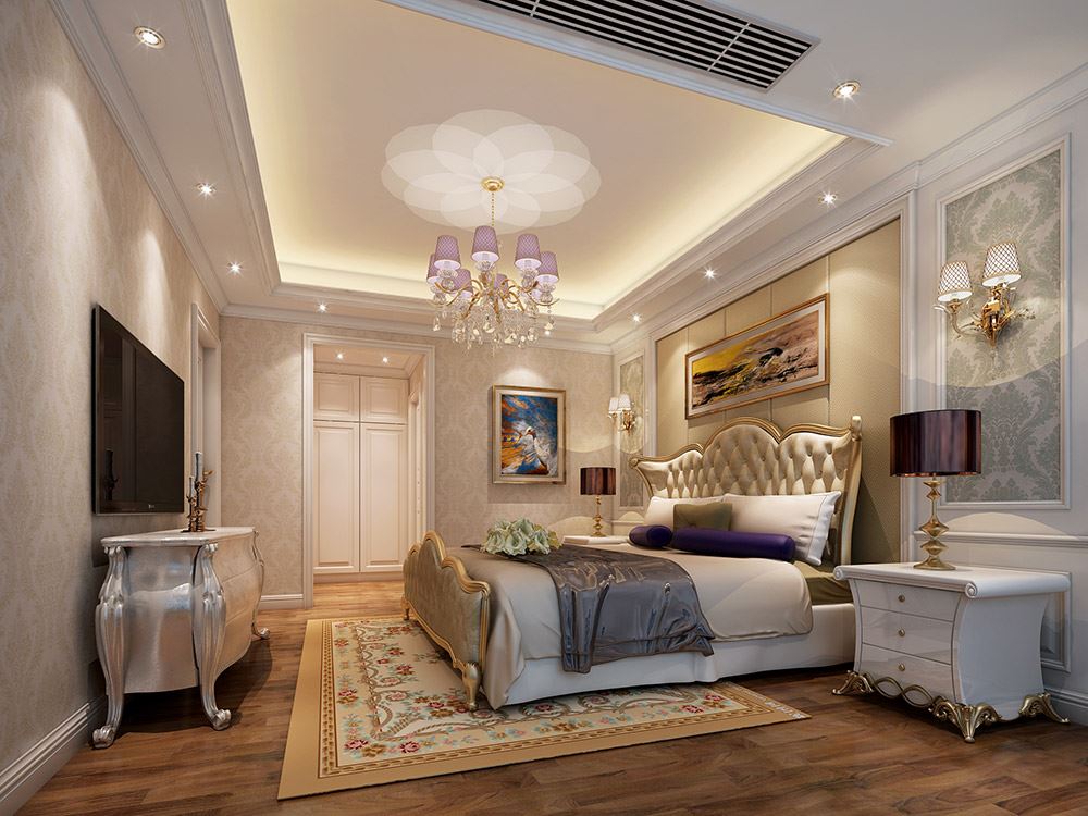 河源市雅居樂(lè)新地歐式風(fēng)格四居室裝修案例