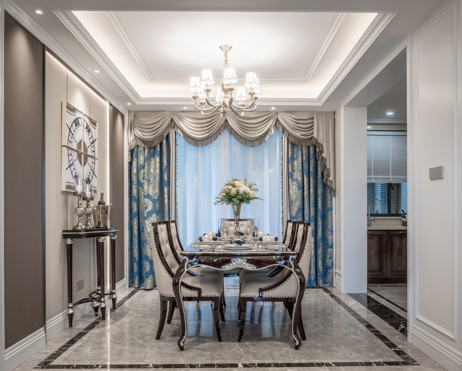 現(xiàn)代法式風(fēng)格室內(nèi)設(shè)計(jì)家裝案例-餐廳 現(xiàn)代法式風(fēng)格室內(nèi)設(shè)計(jì)家裝案例-餐廳