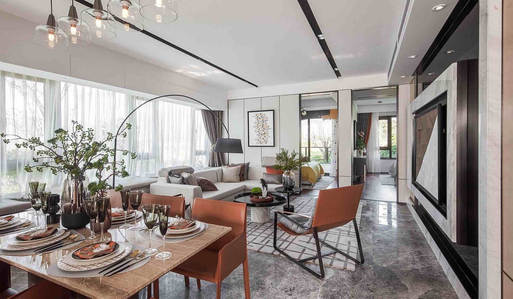 北歐風(fēng)格室內(nèi)家裝案例效果圖-客餐廳 北歐風(fēng)格室內(nèi)家裝案例效果圖-客餐廳