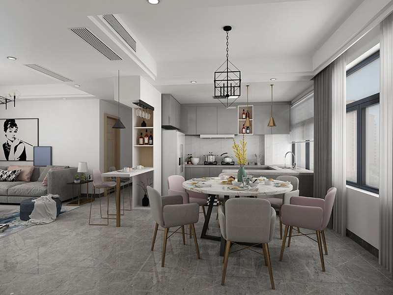 邦泰鉑仕公館三居97平米北歐風(fēng)格裝修案例-餐廚廳 邦泰鉑仕公館三居97平米北歐風(fēng)格裝修案例-餐廚廳