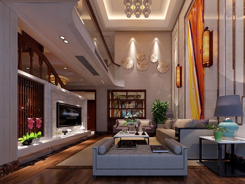 揭陽(yáng)市漣漪園新中式風(fēng)格復(fù)式裝修案例