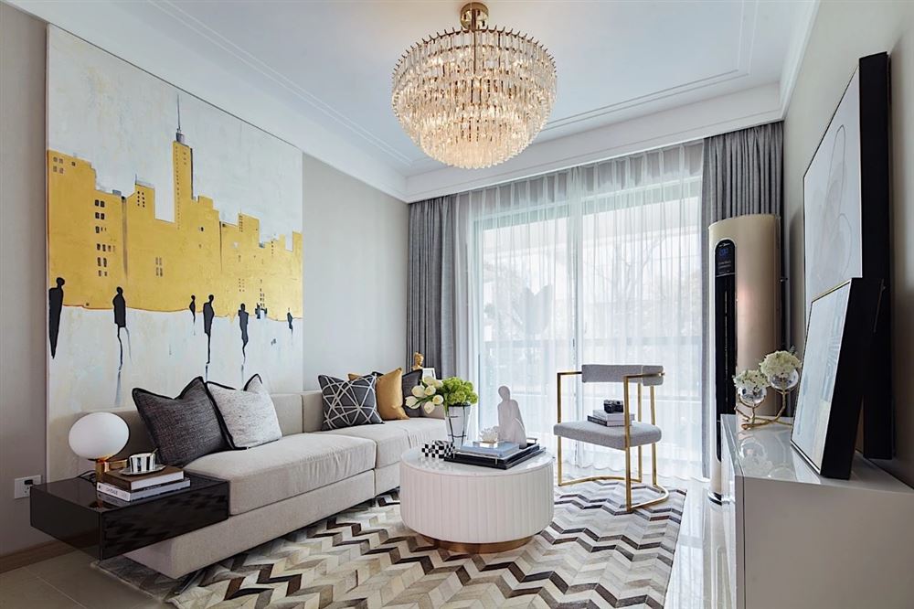 南寧市潤華尚城街區(qū)現(xiàn)代風(fēng)格三居室裝修案例