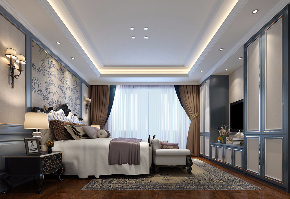 簡(jiǎn)歐風(fēng)格別墅裝修設(shè)計(jì)效果圖-萬科城別墅350平米-別墅主臥裝修設(shè)計(jì) 簡(jiǎn)歐風(fēng)格別墅裝修設(shè)計(jì)效果圖-萬科城別墅350平米-別墅主臥裝修設(shè)計(jì)