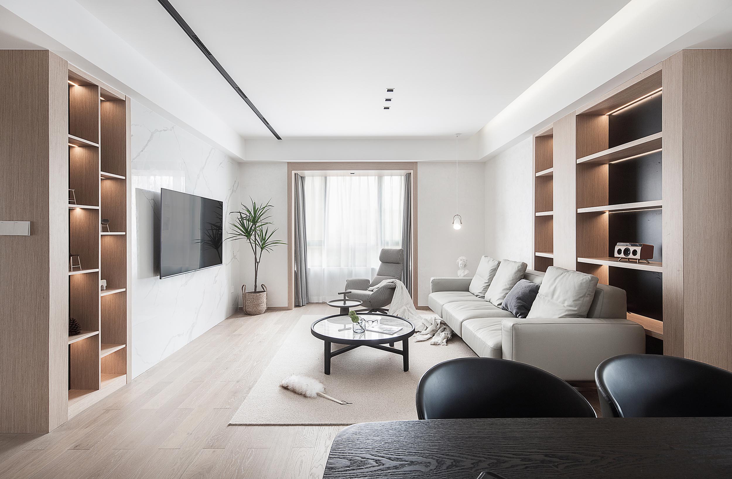 現(xiàn)代簡約風格室內家裝案例效果圖-客廳 現(xiàn)代簡約風格室內家裝案例效果圖-客廳