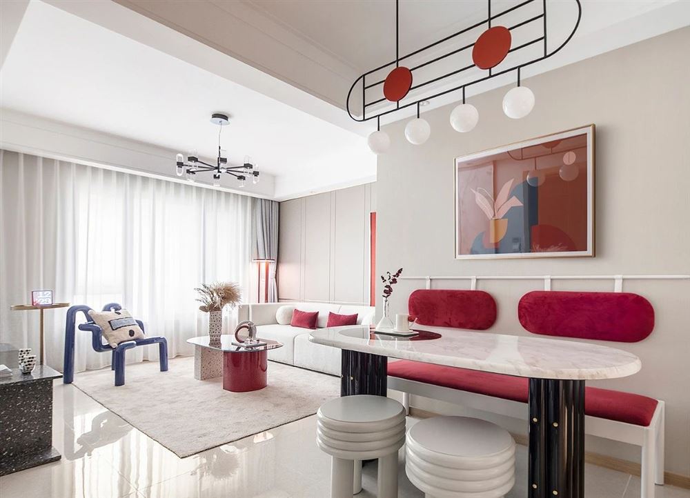 曲靖市瑞和新城現(xiàn)代風格四居室裝修案例