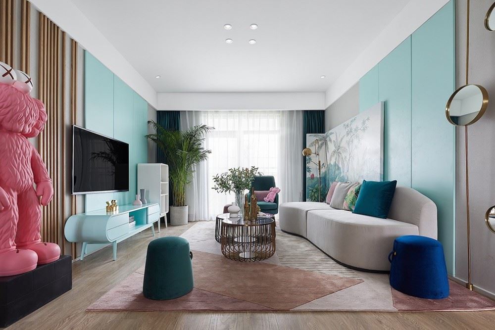 佛山市綠地熙江廣場輕奢風(fēng)格三居室裝修案例