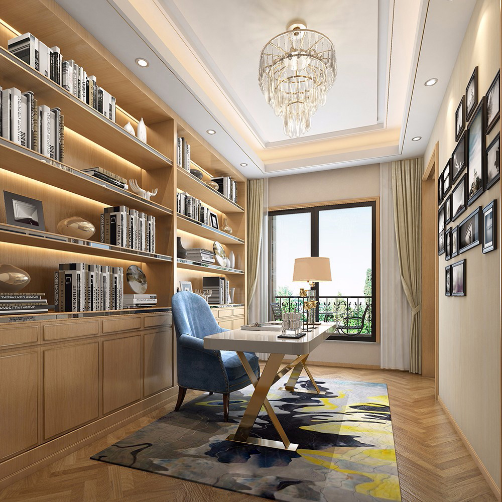輕奢風(fēng)格別墅裝修設(shè)計(jì)效果圖-碧桂花城別墅300平米-別墅書房裝修設(shè)計(jì) 輕奢風(fēng)格別墅裝修設(shè)計(jì)效果圖-碧桂花城別墅300平米-別墅書房裝修設(shè)計(jì)