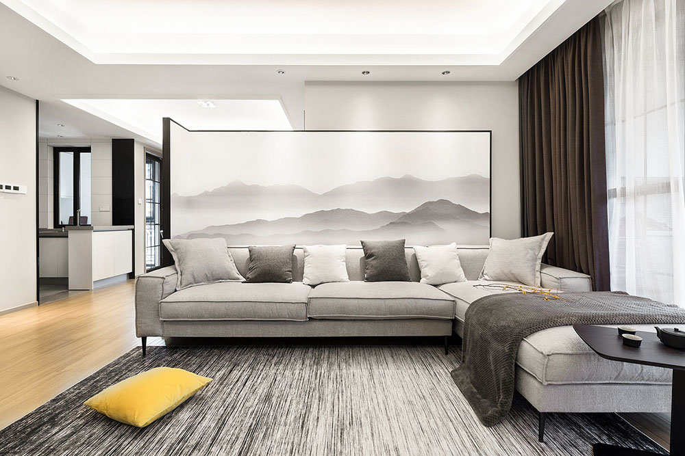 佛山裝修公司新中式風格室內裝修效果圖-客廳 佛山裝修公司新中式風格室內裝修效果圖-客廳