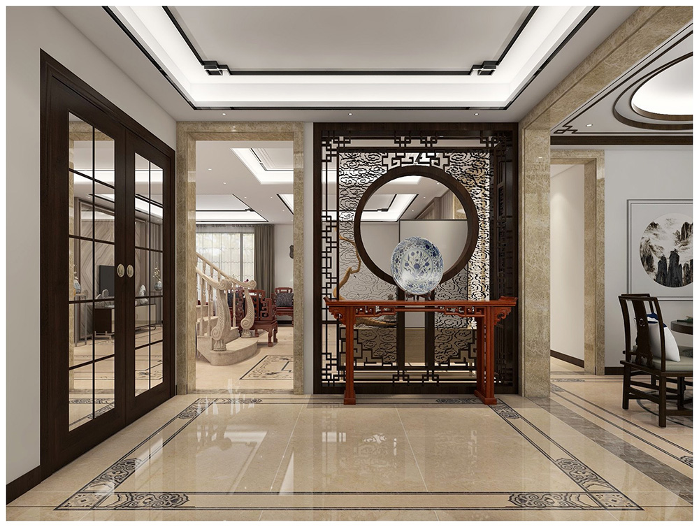 新中式風(fēng)格別墅裝修設(shè)計(jì)效果圖-美的海岸花園別墅366平米-別墅入戶玄關(guān)裝修設(shè)計(jì) 新中式風(fēng)格別墅裝修設(shè)計(jì)效果圖-美的海岸花園別墅366平米-別墅入戶玄關(guān)裝修設(shè)計(jì)