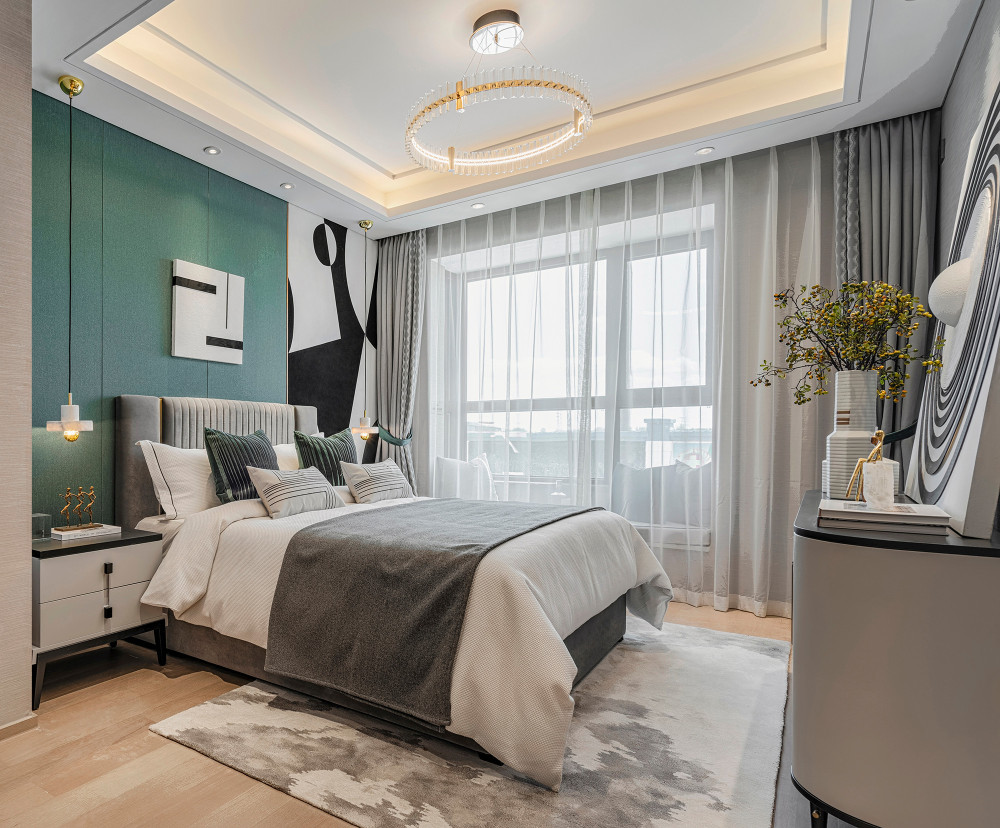 北歐輕奢風格室內(nèi)家裝案例效果圖-主臥 北歐輕奢風格室內(nèi)家裝案例效果圖-主臥