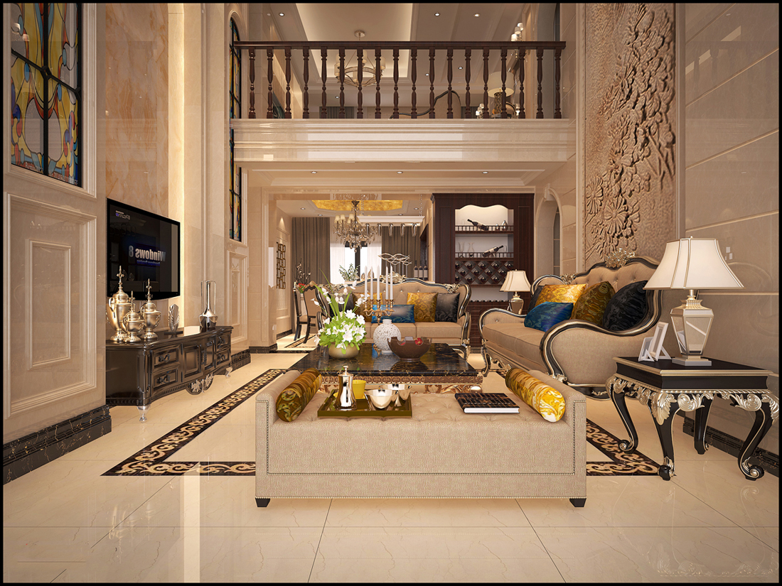 佛山市萬科中駿金域西江歐式風(fēng)格別墅裝修案例