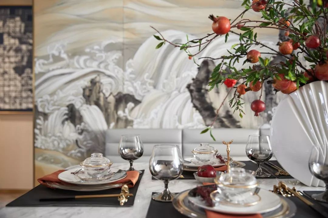 裝修案例新中式風格室內(nèi)裝修效果圖-餐桌 裝修案例新中式風格室內(nèi)裝修效果圖-餐桌